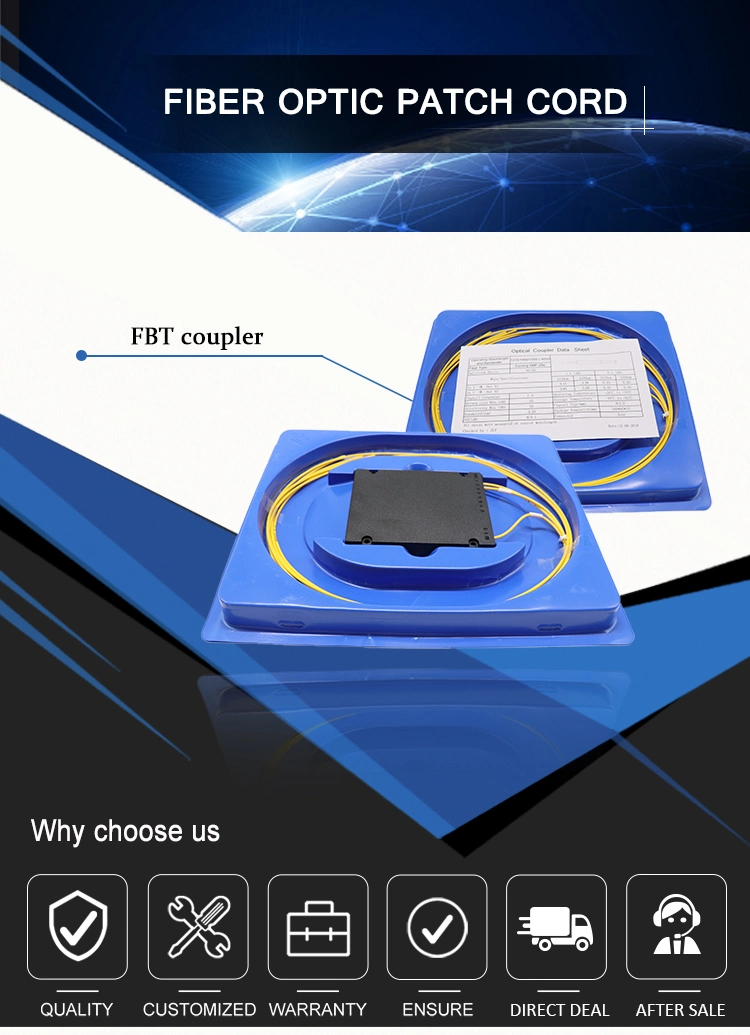 High Quality Fiber Optical 1X2 Fbt Coupler Splitter ABS Box Type with All Ratio