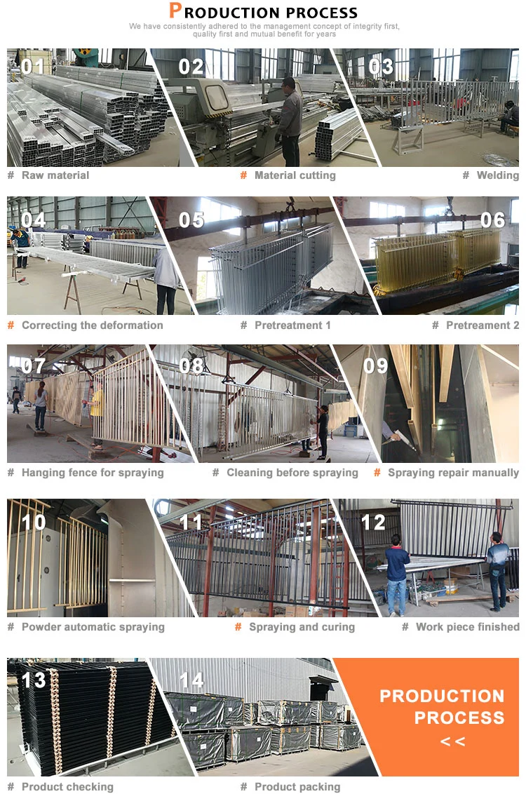 One-Stop Shopping Powder Coated Composite Metal Fence&amp; Fence Gate&amp; Fence Post&amp; Fence Assessories China Factory